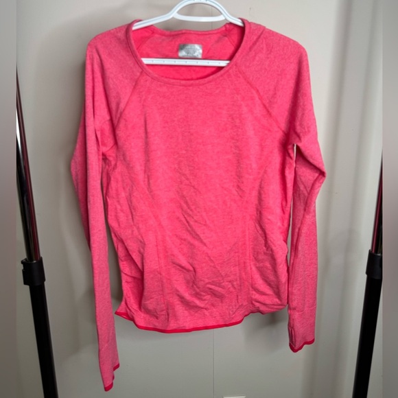 Athleta Tops - ATHLETA XL Bright coral long Sleeve shirt with thumb holes